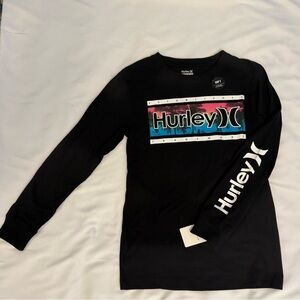 Hurley long sleeve black Tee size M -- NWT